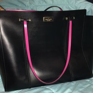 Kate Spade Large Black Leather Tote